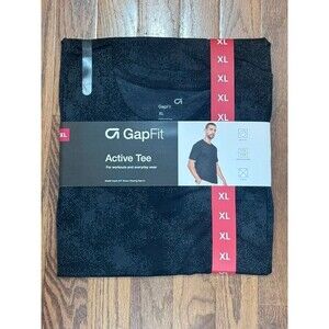 Men’s Gap Fit Active Tee XL Black/Gray